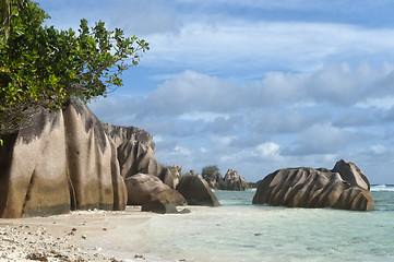 Image showing Granite boulders of La Digue 