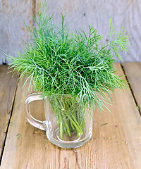 Image showing Dill fresh in a glass mug