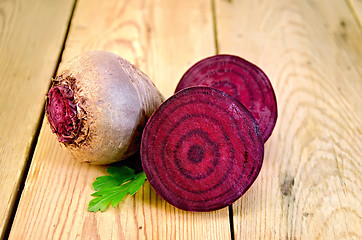 Image showing Beets with parsley on the board