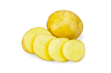 Image showing Potatoes yellow sliced