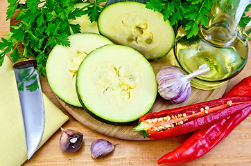 Image showing Zucchini with vegetables and pepper