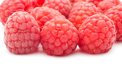 Image showing Fresh raspberries