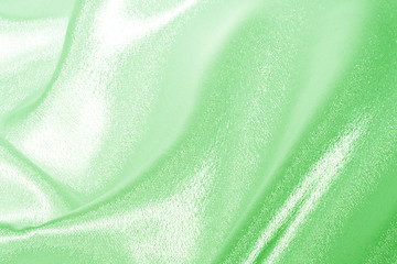 Image showing Green silk