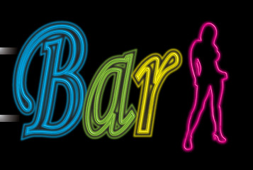 Image showing neon sign bar sexy