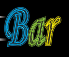 Image showing neon sign bar
