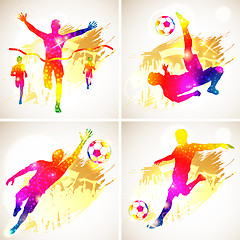 Image showing Soccer and Winner Silhouette