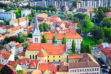 Image showing Ljubljana aerial view