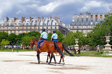 Image showing Mounted police.