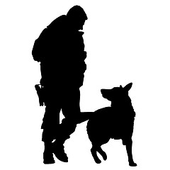 Image showing Police Dog Silhouette 5