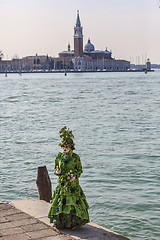 Image showing Green Venetian Costume