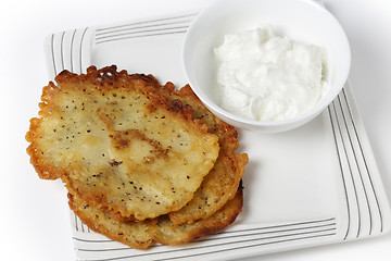 Image showing Sicilian panella and yoghurt