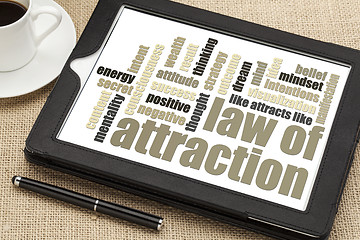 Image showing law of attraction word cloud