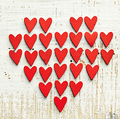 Image showing red decorative hearts