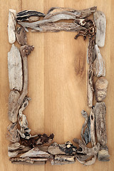 Image showing Weathered Driftwood Border