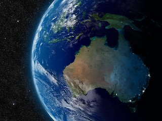 Image showing Australia from space