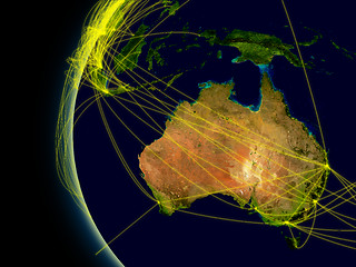 Image showing Australia connections