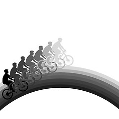 Image showing Silhouette of a cyclist  male.  vector illustration.