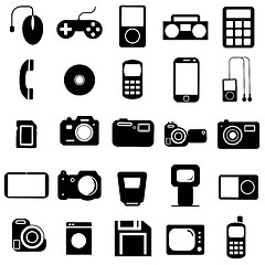 Image showing Collection flat icons. Multimedia symbols. Vector illustration.