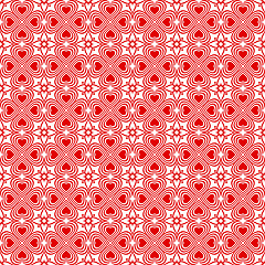 Image showing Seamless hearts pattern