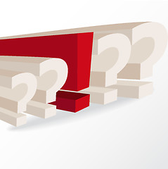 Image showing business decision, conceptual illustration with question marks a