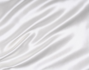 Image showing Smooth elegant white silk as wedding background 