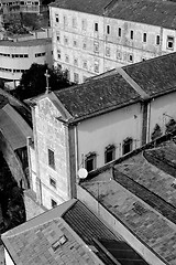 Image showing Portugal. Porto city. Historical part of Porto in black and whit