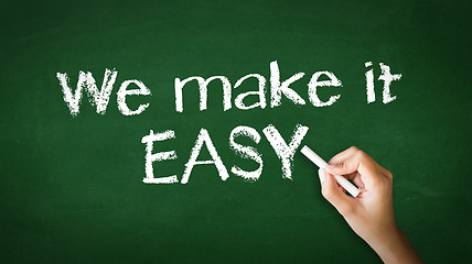 Image showing We make it easy Chalk Illustration