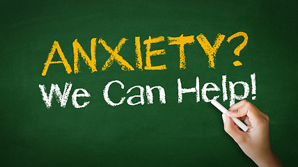 Image showing Anxiety we can help Chalk Illustration