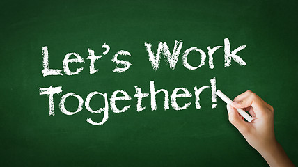 Image showing Let's Work Together Chalk Illustration