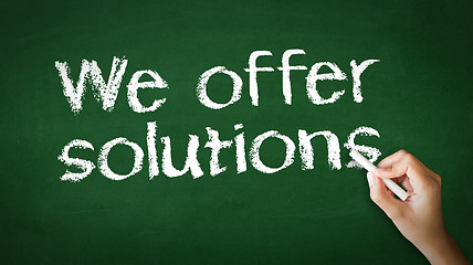 Image showing We offer Solutions Chalk Illustration