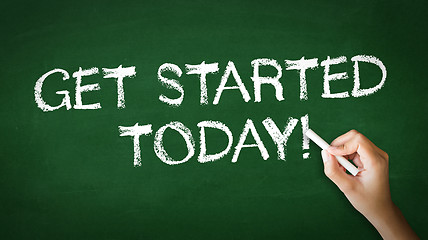 Image showing Get Started Today Chalk Illustration