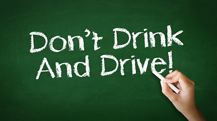 Image showing Don't Drink And Drive Chalk Illustration