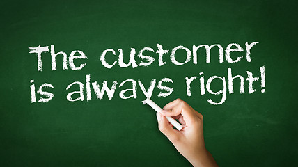 Image showing The customer is always right Chalk Illustration