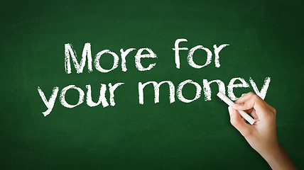 Image showing More for your money Chalk Illustration