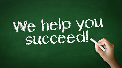 Image showing We help you succeed Chalk Illustration