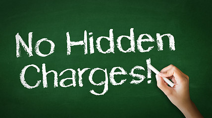 Image showing No Hidden Charges Chalk Illustration