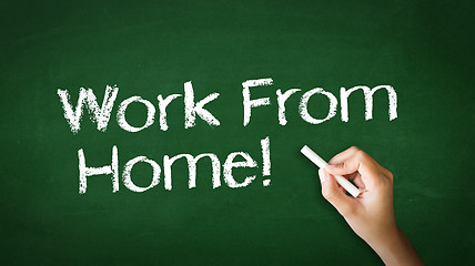 Image showing Work From Home Chalk Illustration