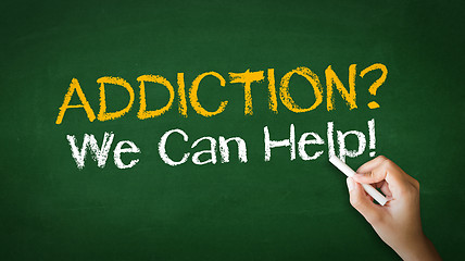 Image showing Addiction We can Help Chalk Illustration