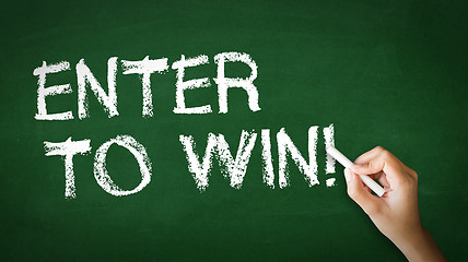 Image showing Enter to win Chalk Illustration