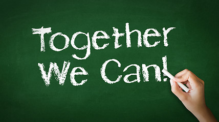 Image showing Together We Can Chalk Illustration