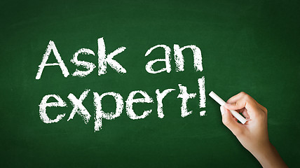 Image showing Ask an Expert Chalk Illustration