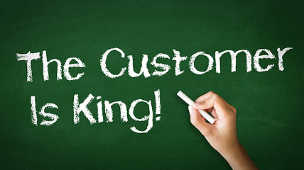 Image showing Customer is king Chalk Illustration