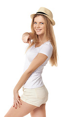 Image showing Teen girl pointing at you