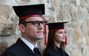 Image showing Young Couple in the Graduation Day