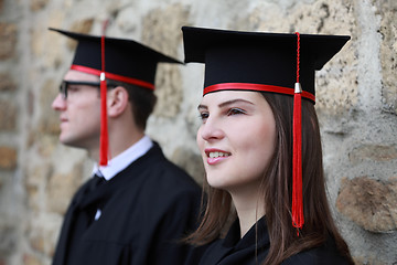 Image showing Young Couple in the Graduation Day