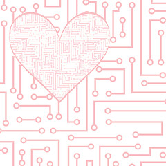 Image showing vector electronic heart