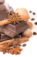 Image showing chocolate bars with its ingredients