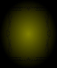 Image showing luxury gold pattern ornament borders of black background