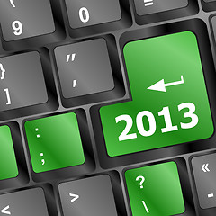 Image showing 2013 Key On Keyboard. New year