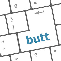 Image showing butt button on computer pc keyboard key